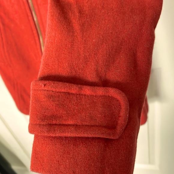 Burnt Orange Pea Coat - Picture 3 of 4